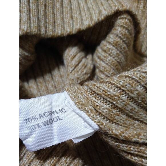 G2000 Womens Wool Blend Golden Tan V-Neck Knit Sweater Size 7 - Picture 3 of 9